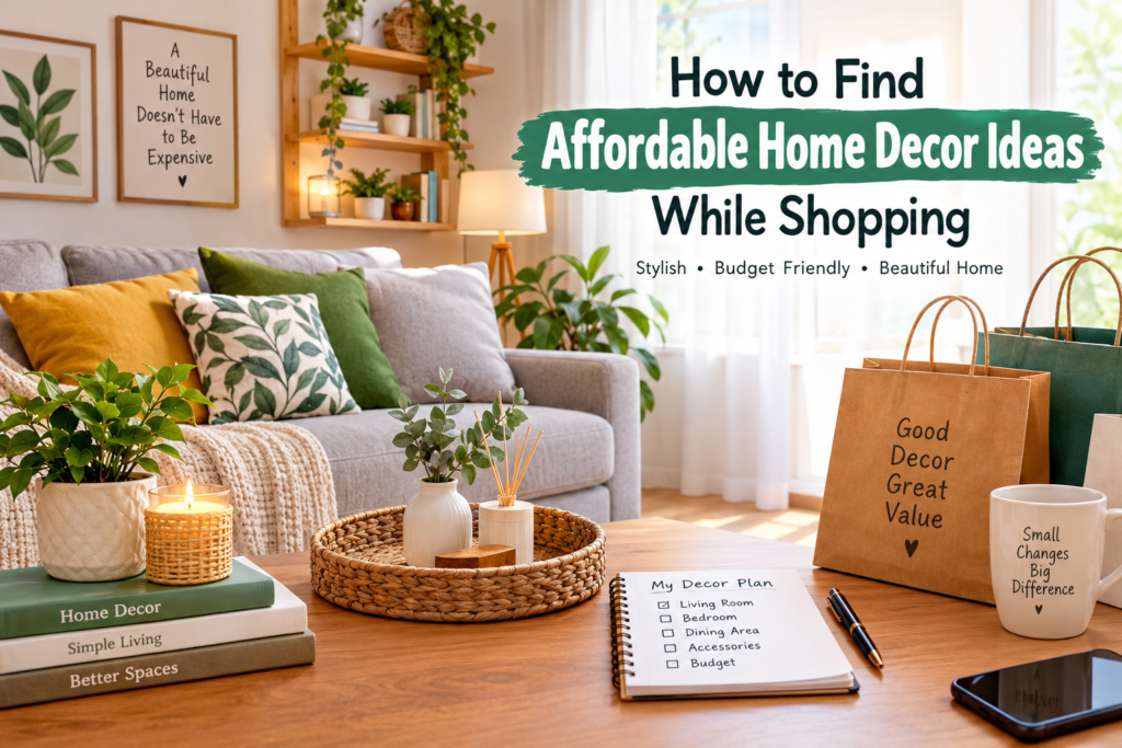 How to Find Affordable Home Decor Ideas While Shopping